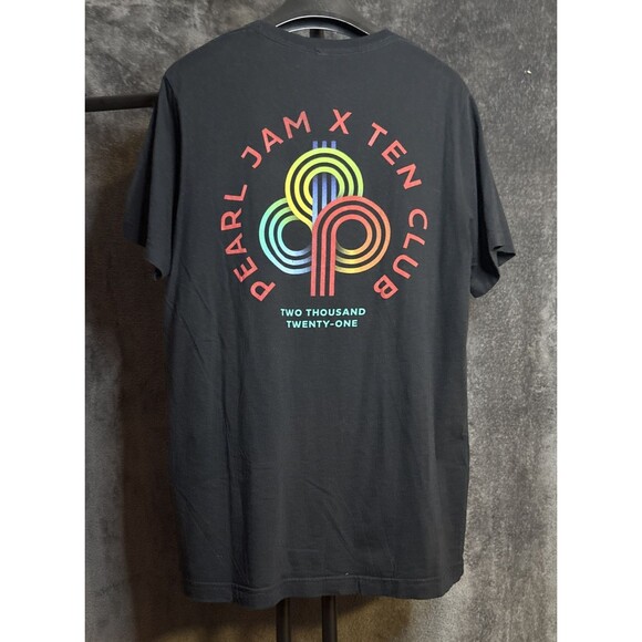 Pearl Jam X Ten Club 2021 T Shirt Adult XL Black Double Sided Fan Club - Picture 4 of 7